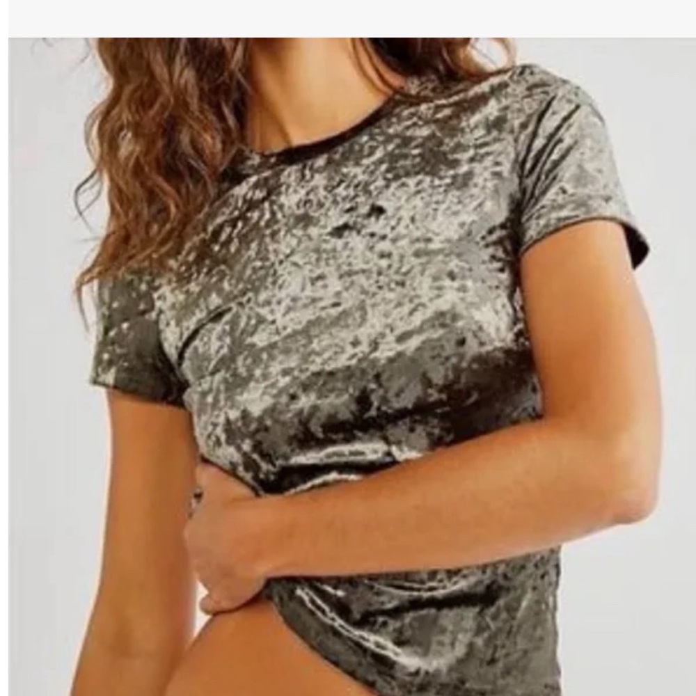 NWOT free people velvet baby tee